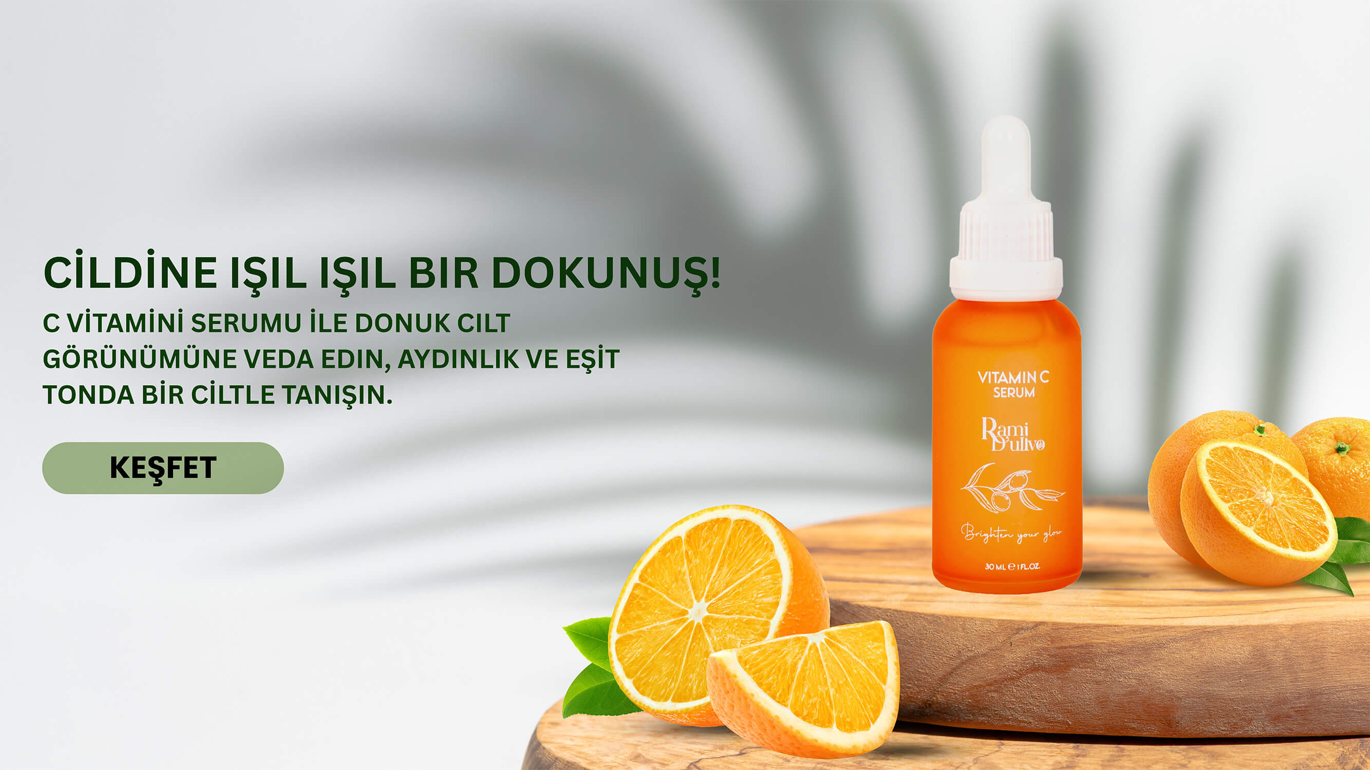Aydınlatıcı ve Cilt tonu eşitleyici Vitamin C Serum 30 ml