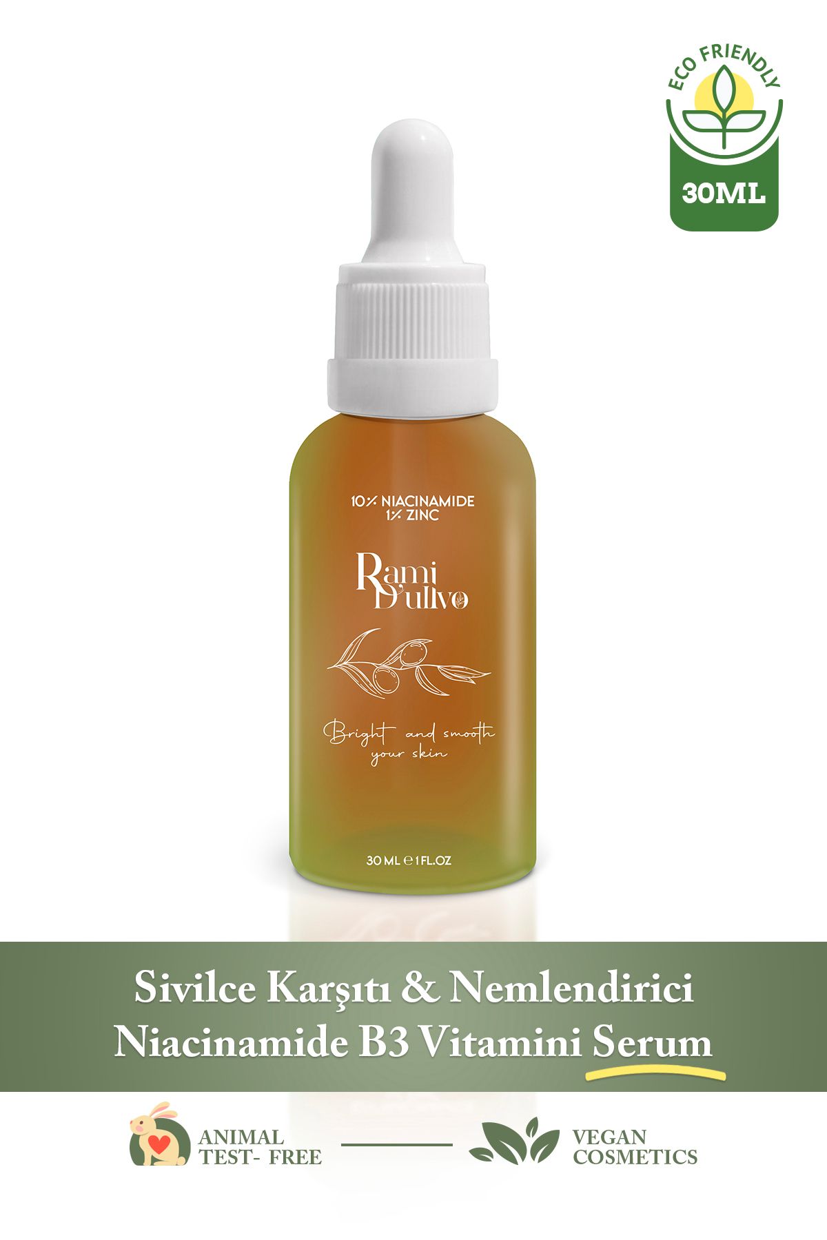 Sivilce Karşıtı & Nemlendirici Niacinamide (B3 Vitamini) Serum (Niacinamide 10% + ZINC PCA 1%)